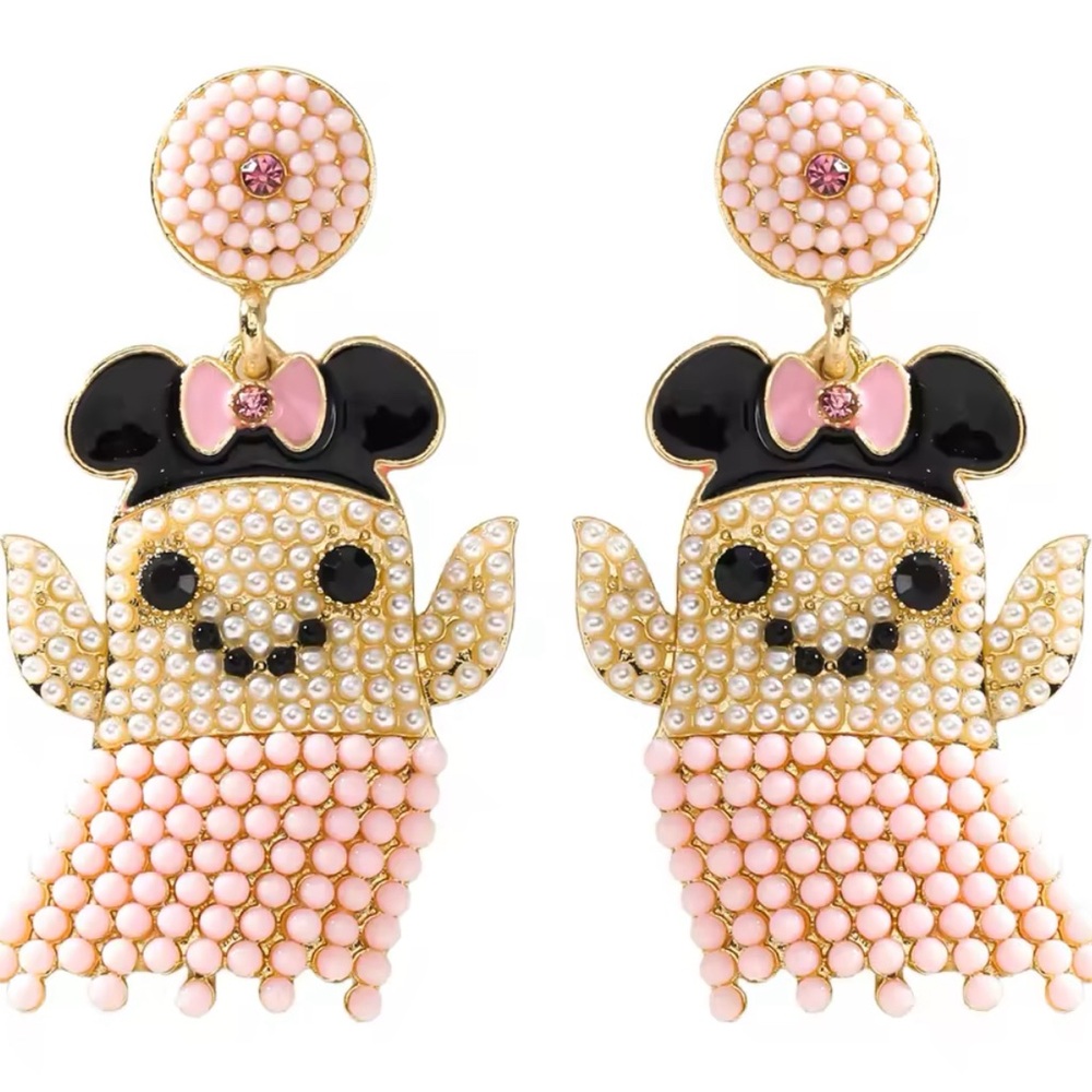 Minnie Mouse Haunted Halloween Ghost with Pink Minnie Ears